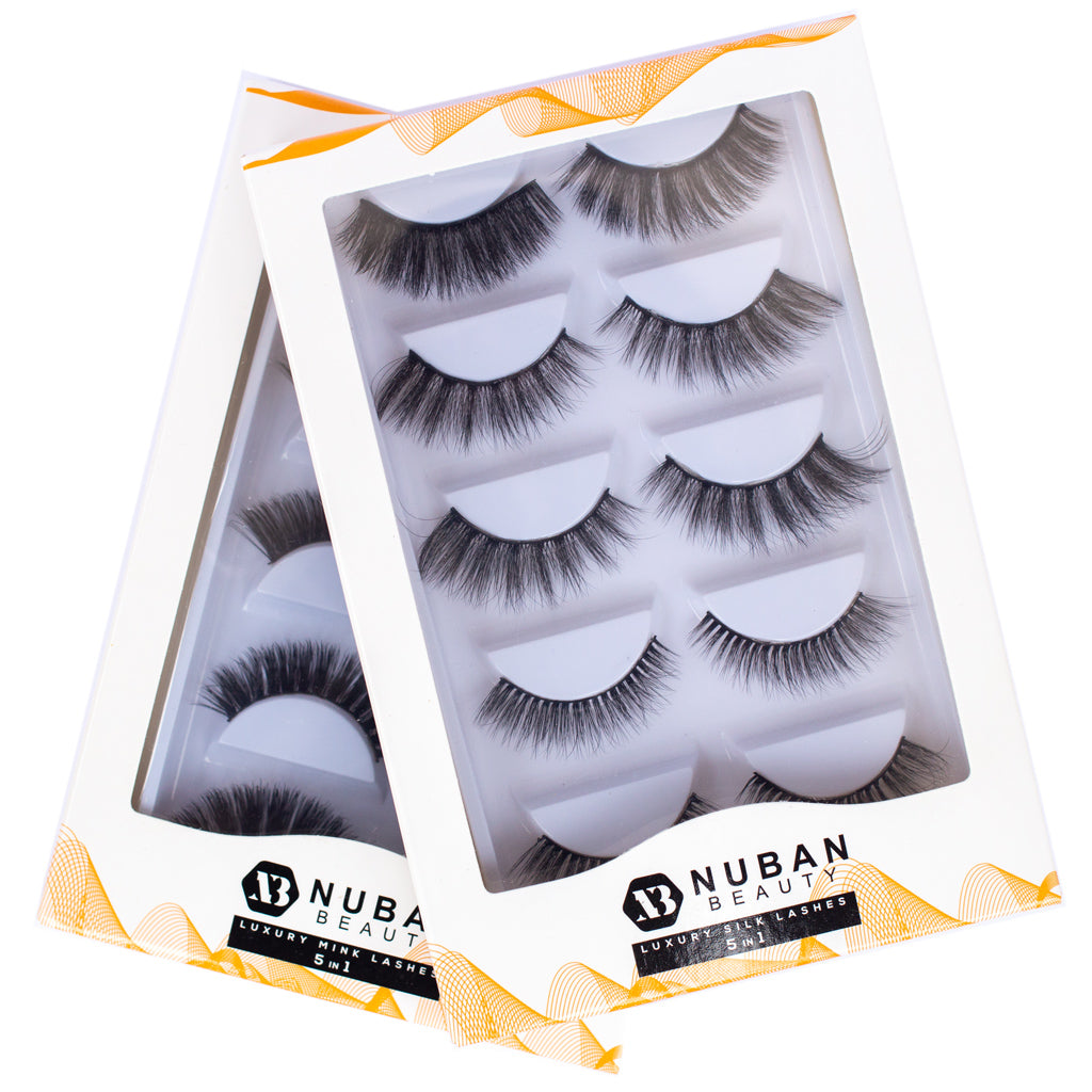 5-in-1 Luxury Silk Lashes - Nuban Beauty