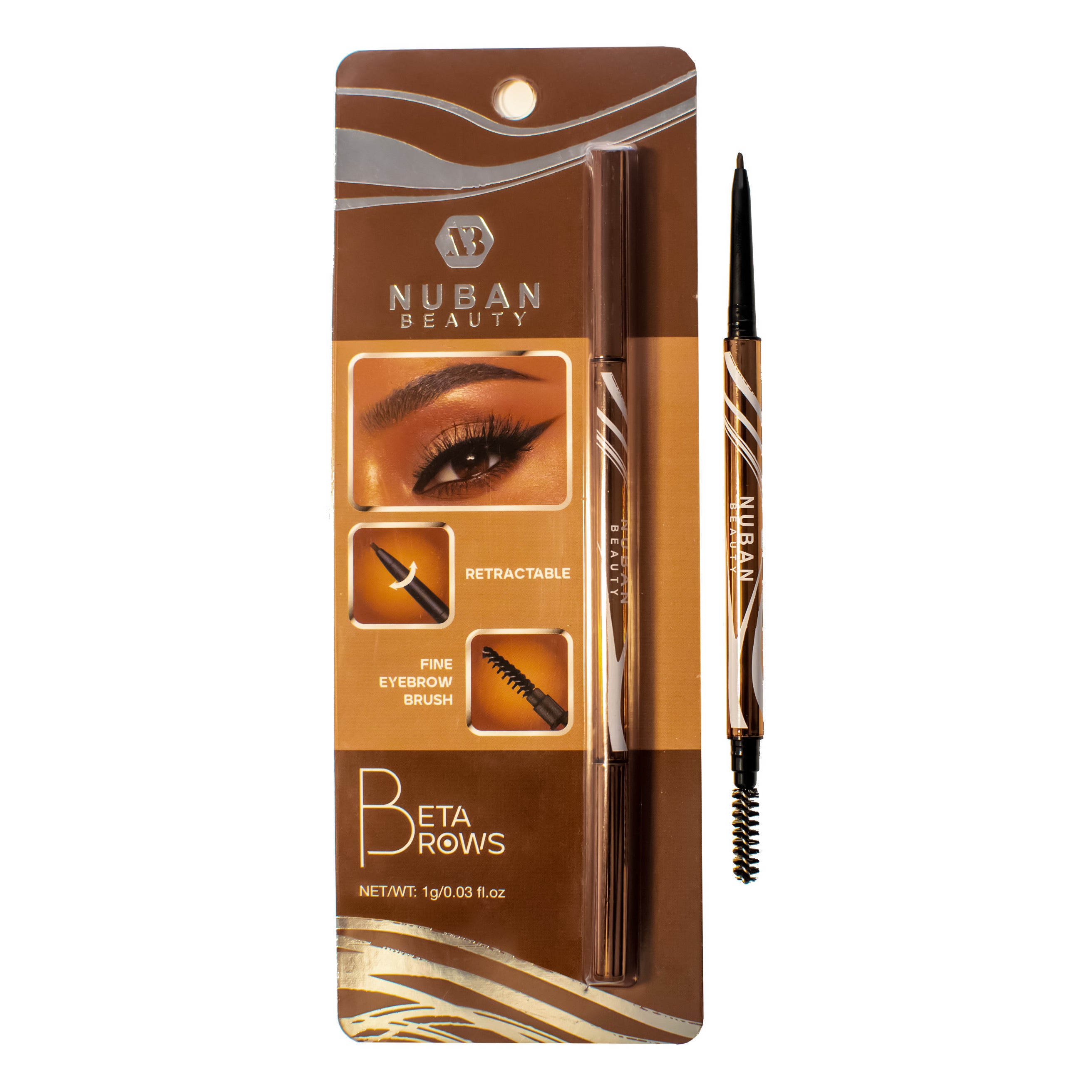 BETA BROWS RETRACTABLE PENCIL - Nuban Beauty